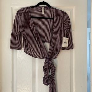 Free People wrap shirt.